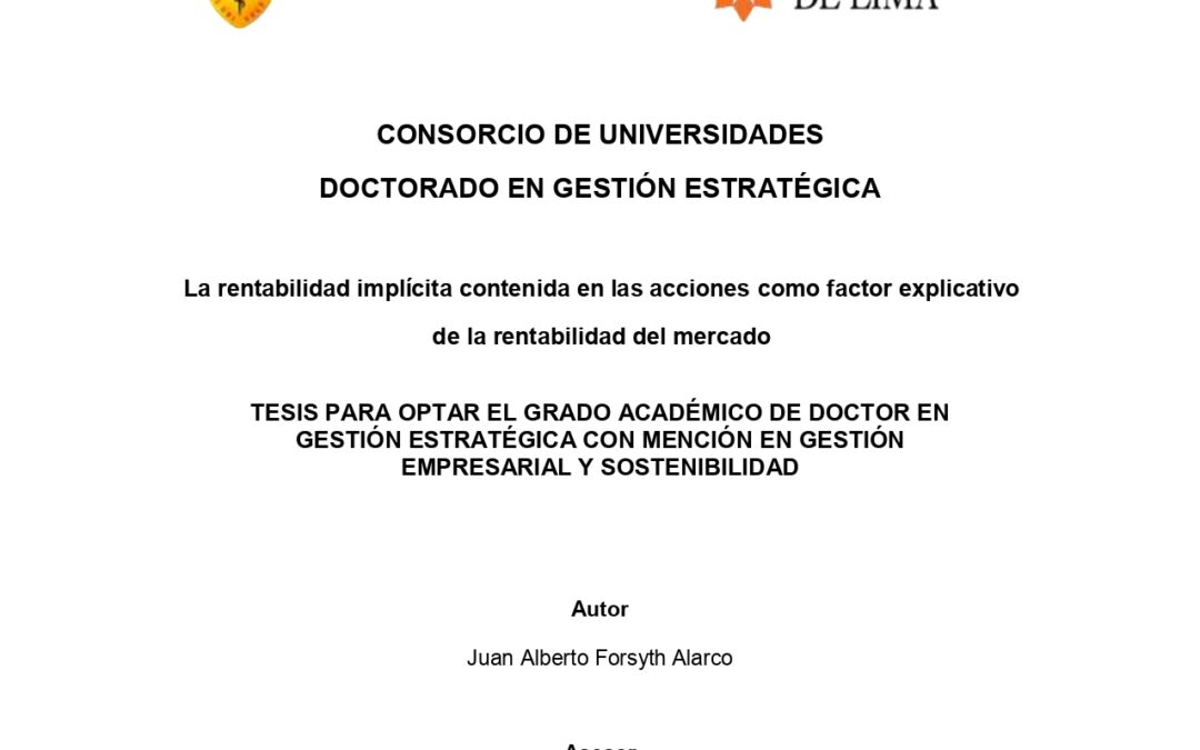 La rentabilidad implícita contenida en las acciones como factor explicativo de la rentabilidad del mercado