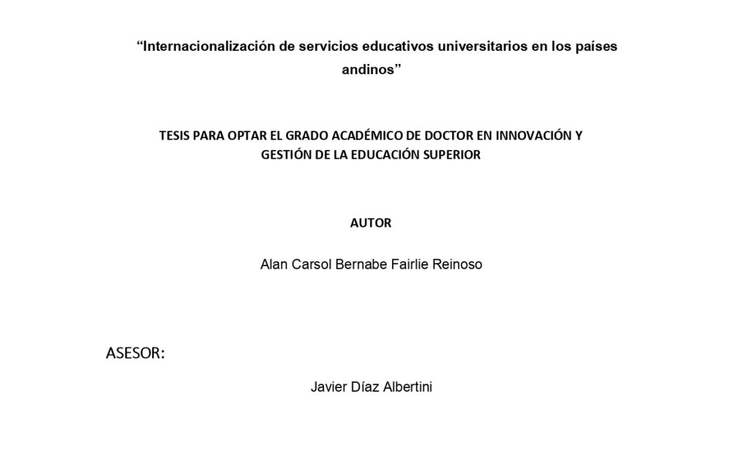 Internacionalización de servicios educativos universitarios en los países andinos